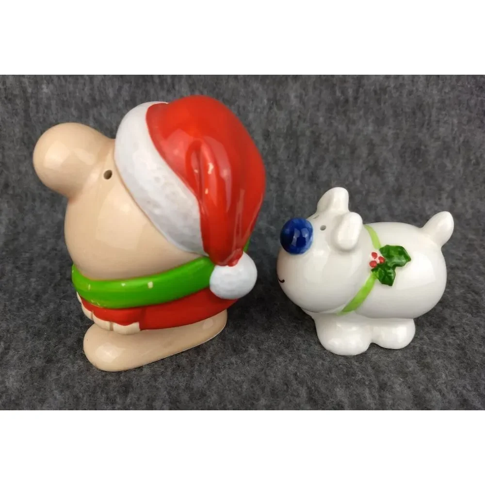 Ziggy & Fuzz Ceramic Salt & Pepper Shakers 1970s‎ Christmas Tom Wilson Japan VTG